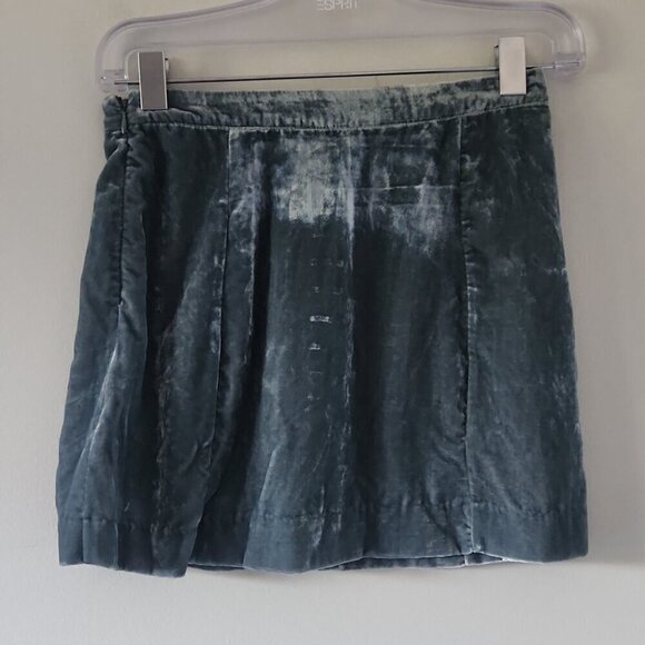 URBAN OUTFITTERS | Button down velvet skirt blue sz S - Picture 4 of 5
